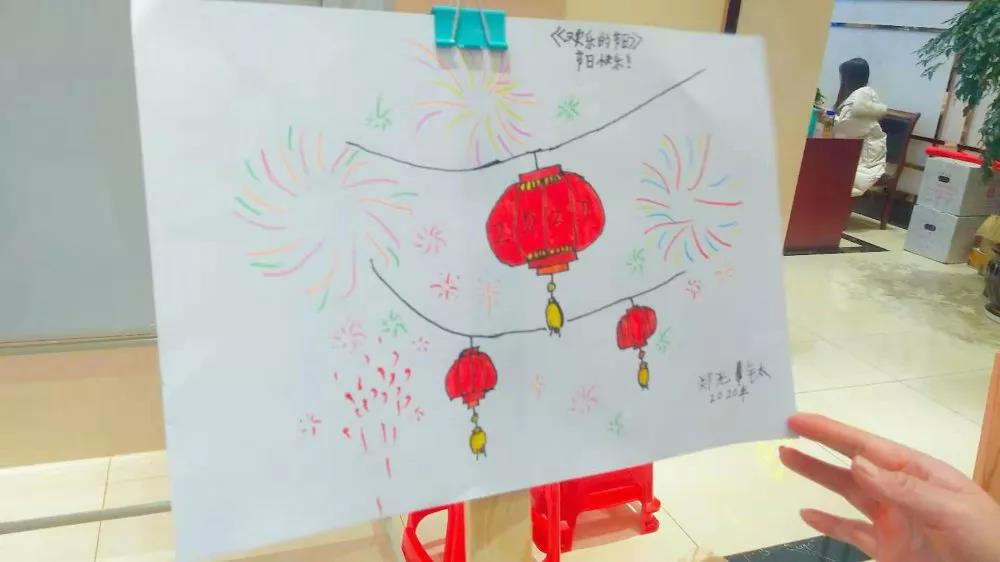 洋丰公益小讲堂绘画班开课啦小朋友们亲手画的新年祝福满满的正能量和